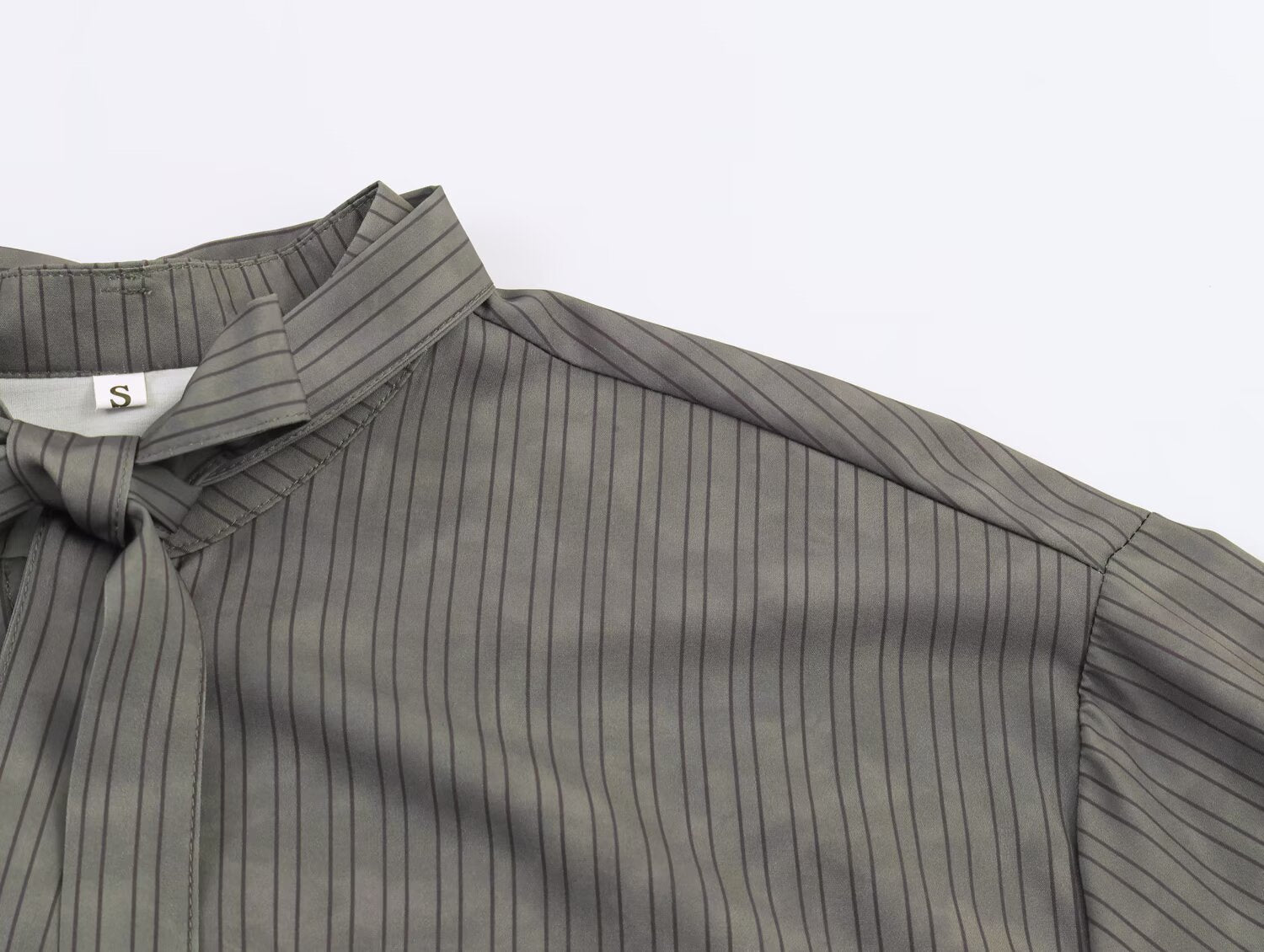 Striped Pocket Bow Shirt for Women