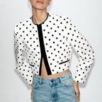 Women's Polka-Dot Cropped Jacket