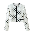 Women's Polka-Dot Cropped Jacket