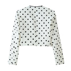 Women's Polka-Dot Cropped Jacket