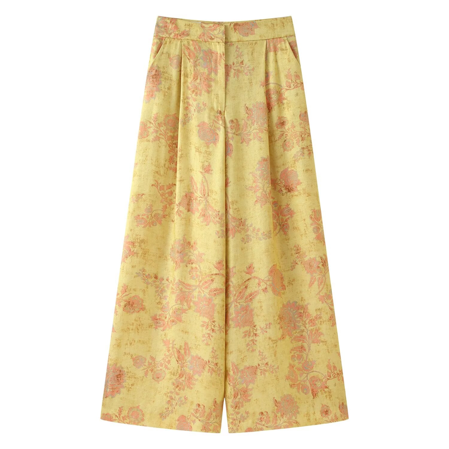 Women's Printed Shirt & Wide-Leg Pants Set
