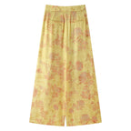 Women's Printed Shirt & Wide-Leg Pants Set