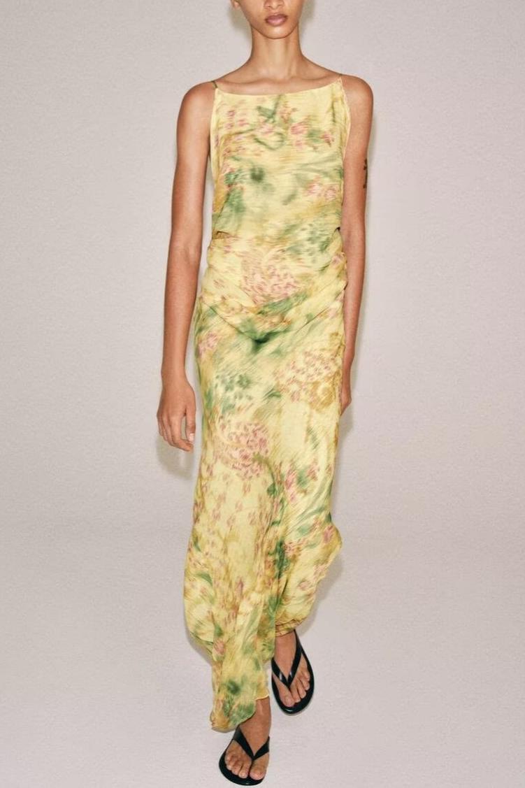 Women's Backless Tie Sleeveless Maxi Dress