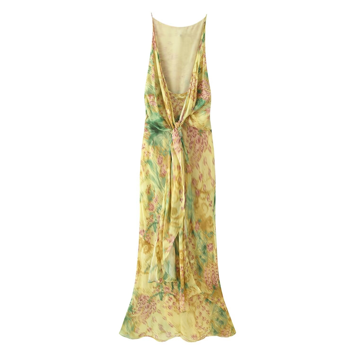 Women's Backless Tie Sleeveless Maxi Dress