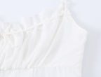 Women's Spaghetti-Strap Ruffle Tie Cropped Tank Top