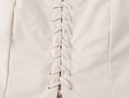 Sexy Little Suspenders Women Summer Wear Design Waist Trimming Ruffles Single Breasted Stitching Elegant French Vest