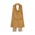Women Clothing Summer Fashionable Tassel Top