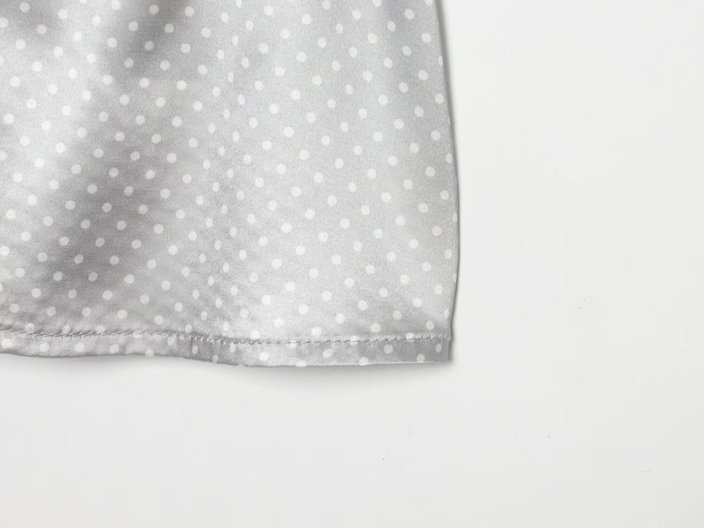 Women's Women’s Retro Polka Dot Lace Trim Top