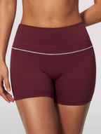 Women's Color-Block High-Waist Sports Shorts