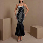 Women's Rhinestone Strapless Bodycon Jumpsuit