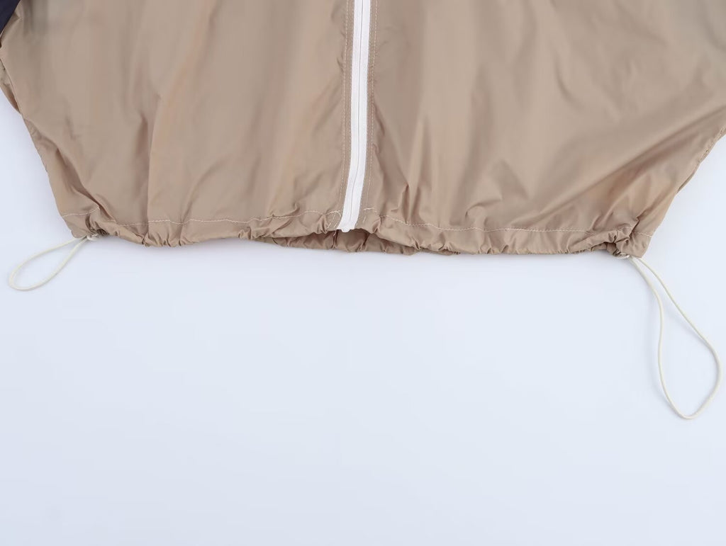 Women's Color-Block Hooded Jacket & Trousers Set