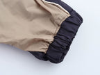 Women's Color-Block Hooded Jacket & Trousers Set