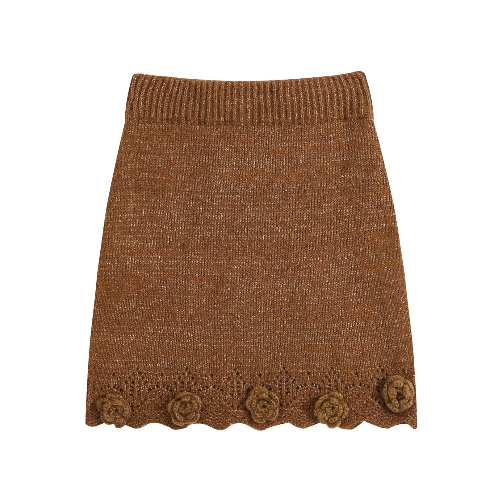 Women's Floral Knit Cardigan & Mini Skirt Set