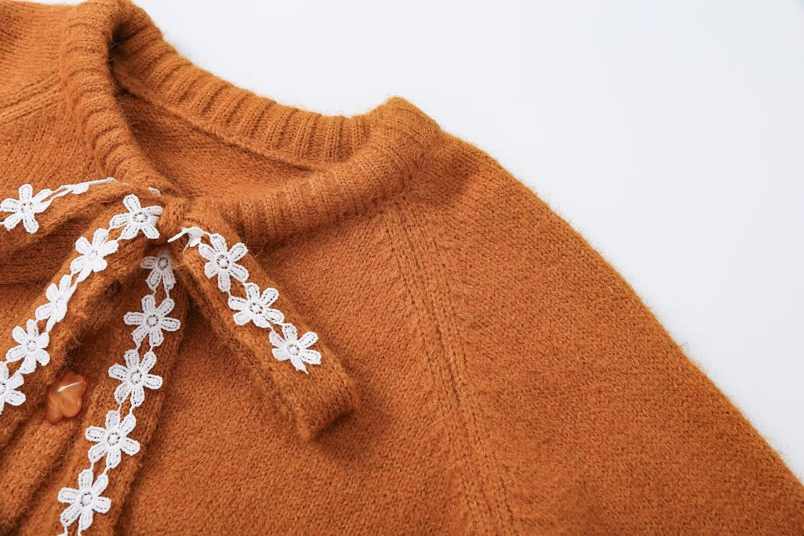 Women's Lace Bow Knit Cardigan