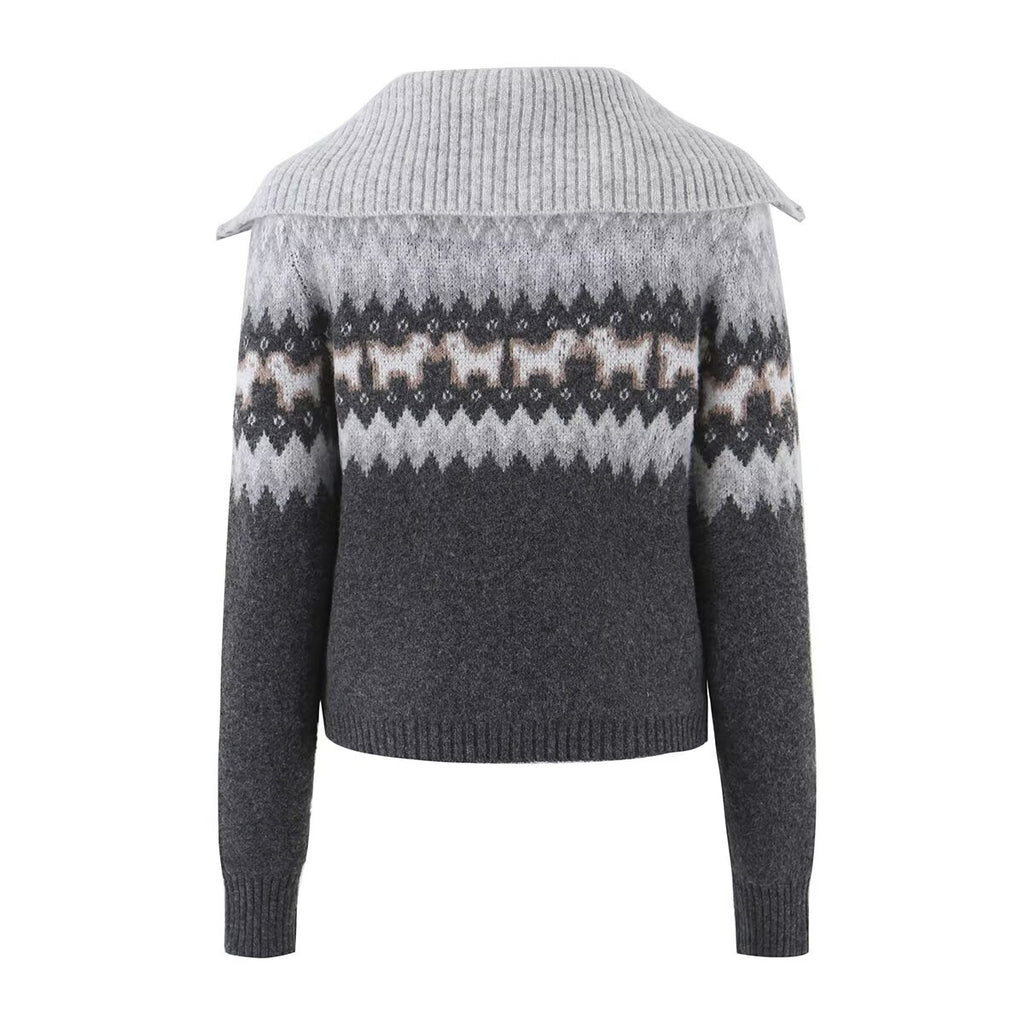 Women's V-Neck Knitted Short Sweater
