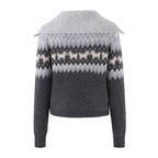 Women's V-Neck Knitted Short Sweater