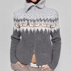 Women's V-Neck Knitted Short Sweater