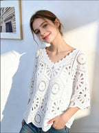 Women's V-Neck Knitted Cover-Up