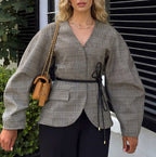 Women's Plaid Blazer
