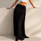 Women's High-Slit Draped Maxi Skirt