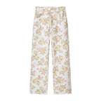 Women's Floral Ruffle Top & Wide-Leg Pants Set