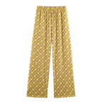 Printed Shirt & Wide-Leg Pant Set