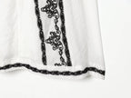 Women's Contrast Embroidered V-Neck Dress