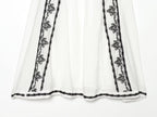 Women's Contrast Embroidered V-Neck Dress