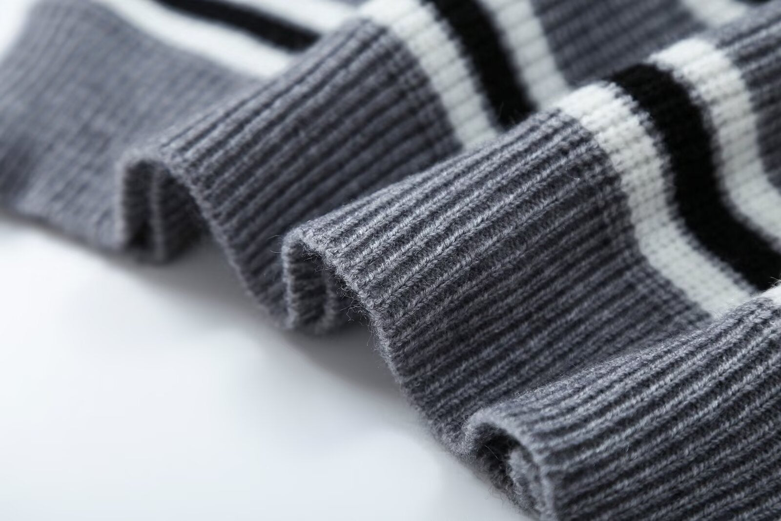 Women's Striped Zip-Up Sweater