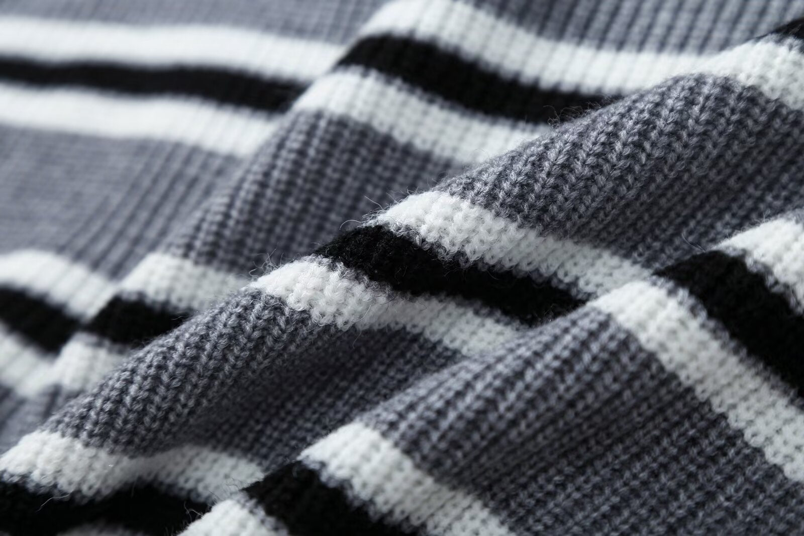 Women's Striped Zip-Up Sweater