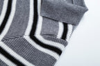 Women's Striped Zip-Up Sweater