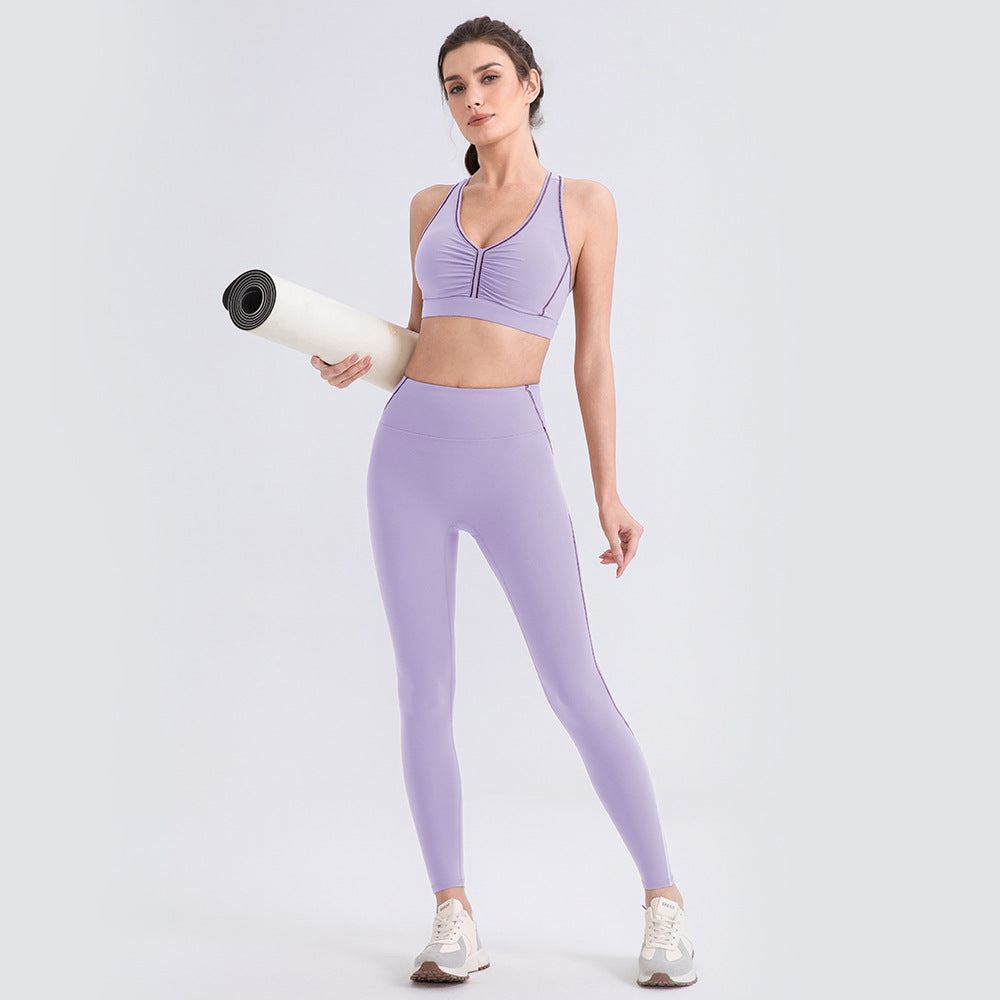 Women's Double-Bra Yoga Pants Set