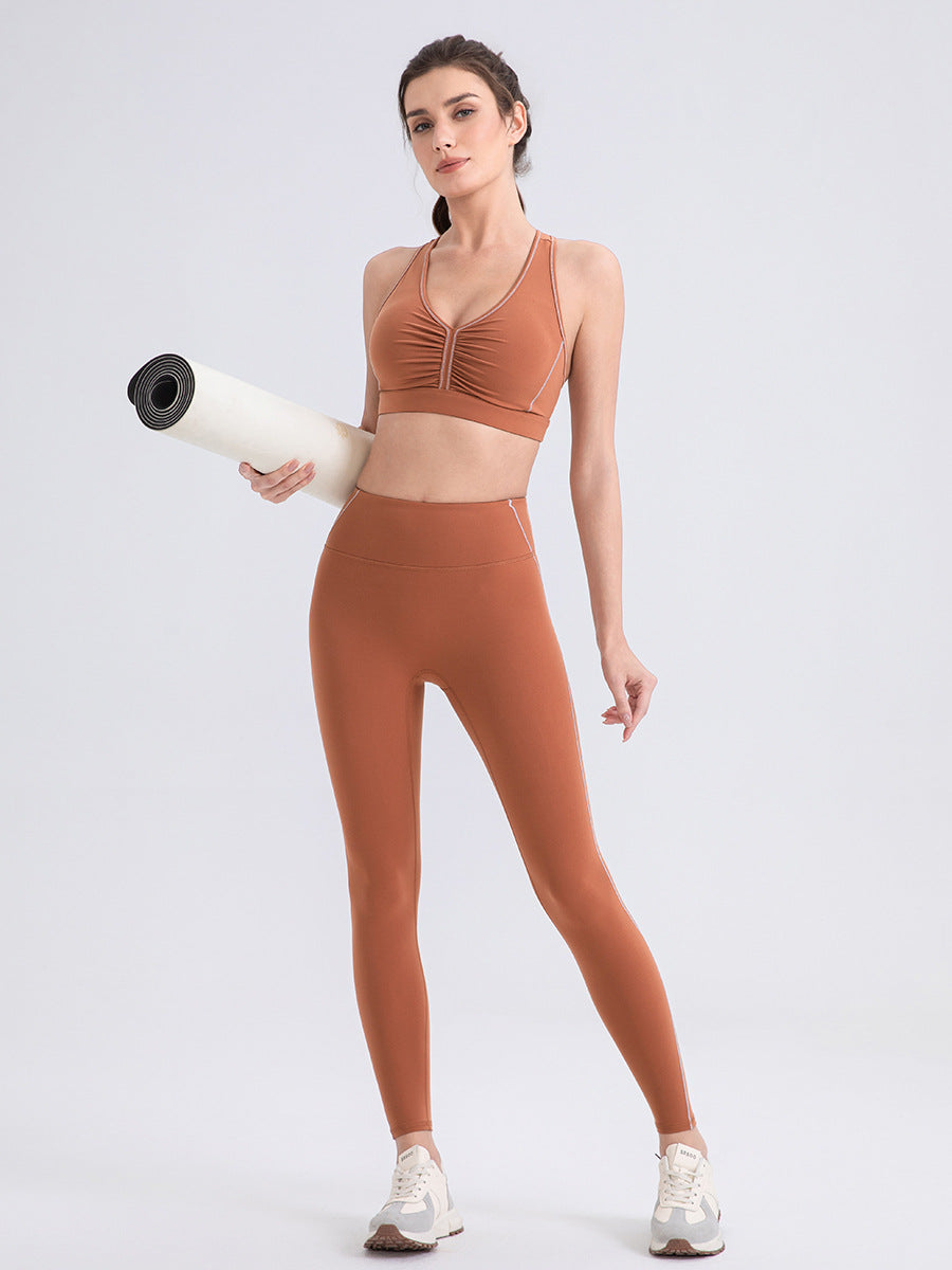 Women's Double-Bra Yoga Pants Set