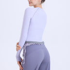 Women's Contrast Long-Sleeve Yoga Top