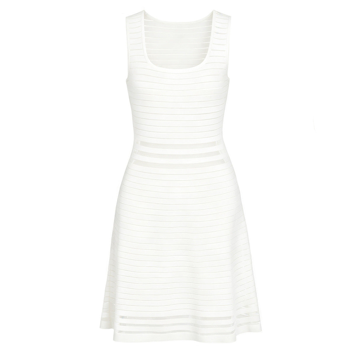Women's Knitted Sleeveless Knee-Length Dress