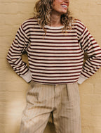 Women's Striped Contrast-Knit Sweater