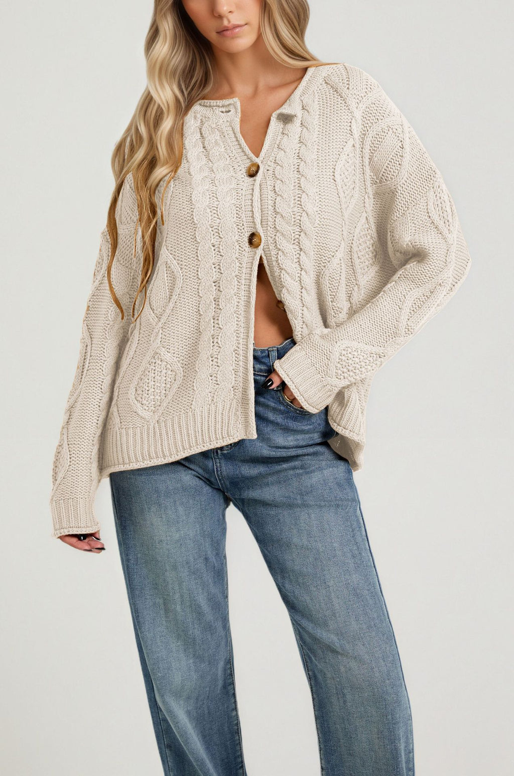 Women's Twist-Front Knit Cardigan