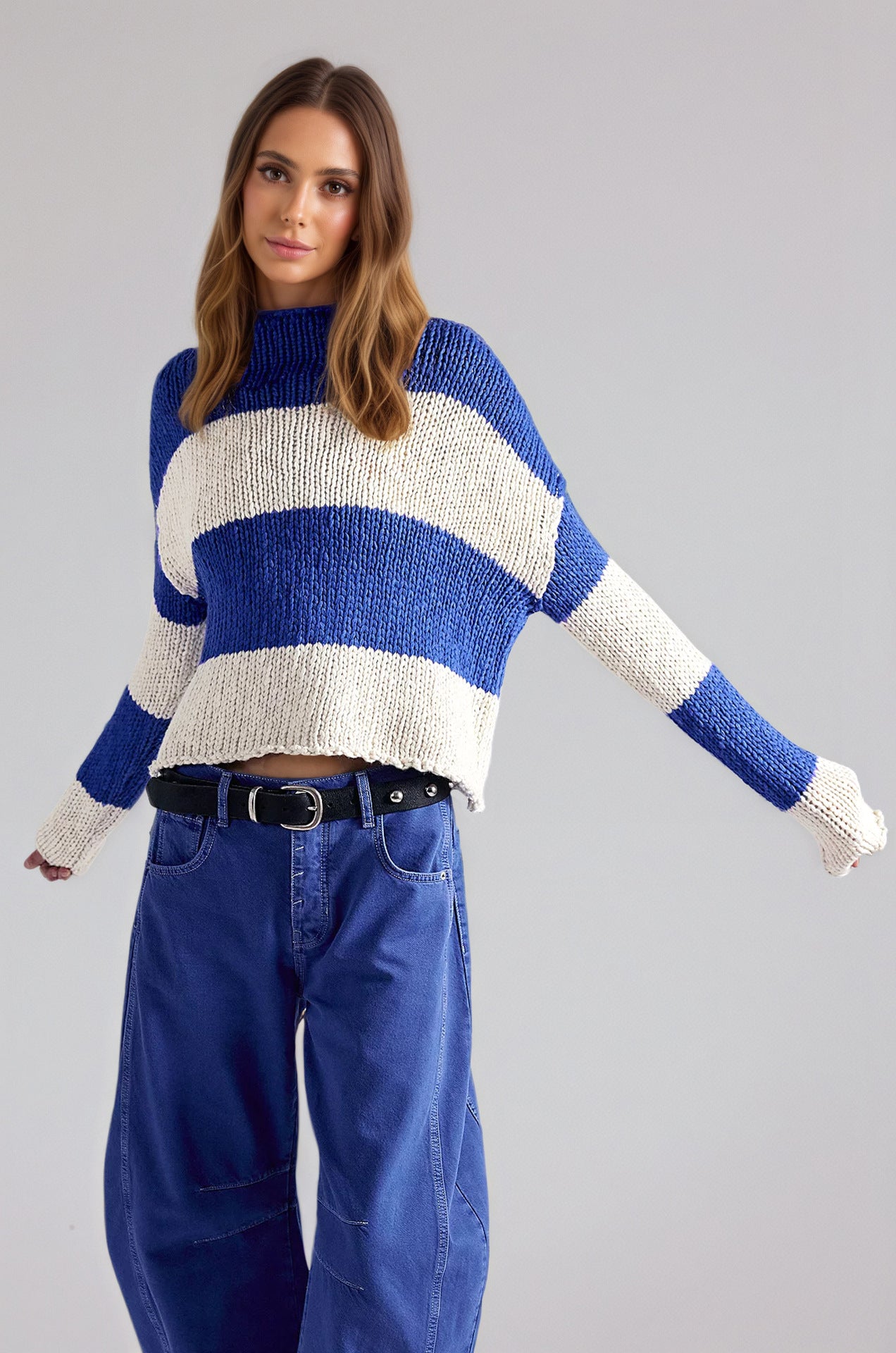 Women's Striped Knit Sweater
