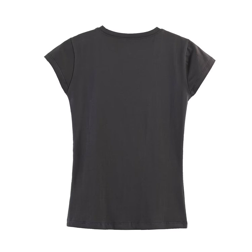 Women's Graphic Print Crew-Neck Short Sleeve T-Shirt