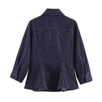 Women Clothing Top Short Skirt Hem Shirt