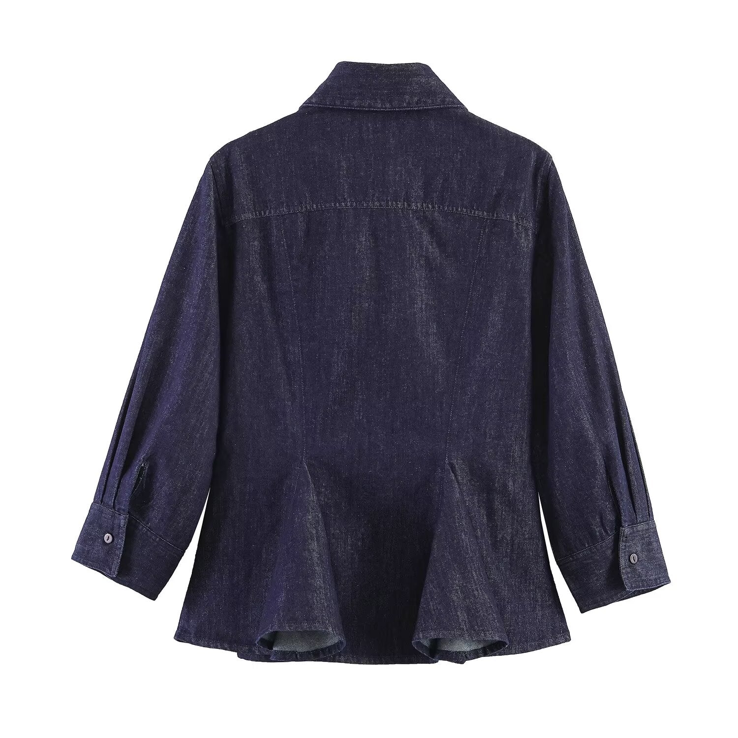 Women Clothing Top Short Skirt Hem Shirt