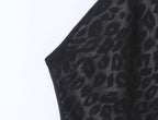 Women's Vintage Leopard Print Halter Spaghetti Straps Dress Women Sexy Big Backless Slim Fit Seaside Holiday Midi Dress