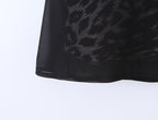 Women's Vintage Leopard Print Halter Spaghetti Straps Dress Women Sexy Big Backless Slim Fit Seaside Holiday Midi Dress