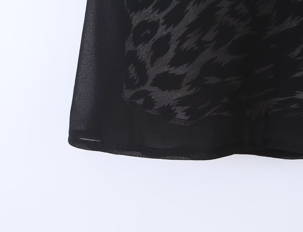 Women's Vintage Leopard Print Halter Spaghetti Straps Dress Women Sexy Big Backless Slim Fit Seaside Holiday Midi Dress