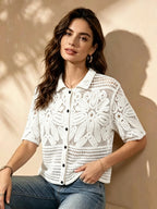 Women's Cropped Knit Cardigan