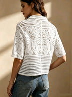 Women's Cropped Knit Cardigan