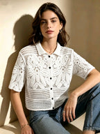 Women's Cropped Knit Cardigan