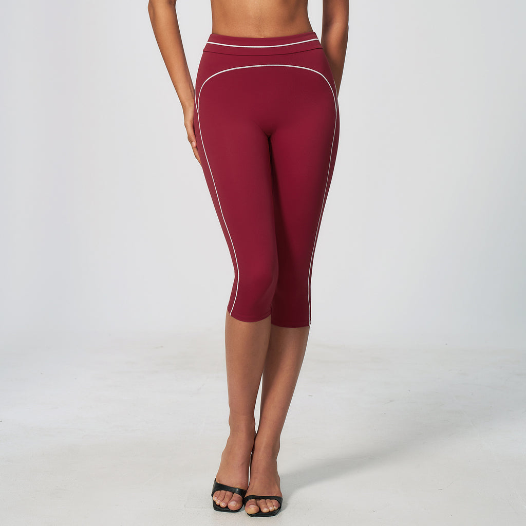 Women's Color-Block Cropped Yoga Pants