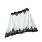 Women's One-Shoulder Lace Top & Mini Skirt Two-Piece Set