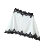 Women's One-Shoulder Lace Top & Mini Skirt Two-Piece Set